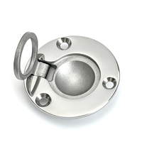 Anneau de tirage encastré rond de 55 mm en acier inoxydable AISI 316, quincaillerie marine, anneau de tirage encastré pour trappe de bateau, accessoires de yacht