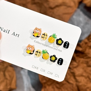 <span class=keywords><strong>Uñas</strong></span> Postizas Infantiles Hechas a Mano al por Mayor, <span class=keywords><strong>Uñas</strong></span> Postizas Reutilizables con Dibujos Animados, Pegatinas de Arte de <span class=keywords><strong>Uñas</strong></span> para Niñas de 3 a 12 Años - Product Image 5