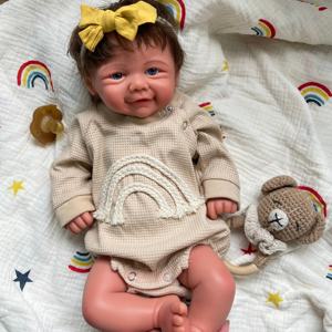 Muñecas Reborn de Silicona Vivienne de 17 Pulgadas Personalizadas con Cabello Enraizado, Textura de Venas Realista, Se Aceptan Lotes Mixtos, Precio Bajo de Fábrica - Product Image 5