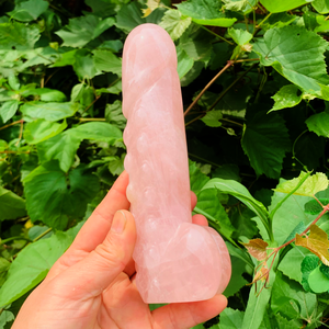 Dildo Realista de Cristal Cuarzo Rosa Pene Varita de Masaje Yoni Juguetes Sexuales para Mujer Varita de Dildo de Cuarzo Rosa - Product Image 2