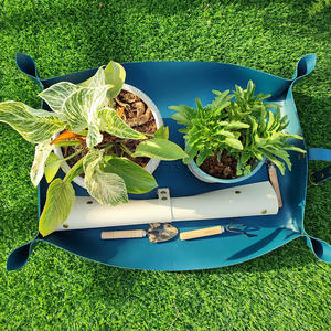 Alfombrilla de cuero PU para macetas, bandejas para macetas de jardín, cambiador de macetas, herramientas de jardín, alfombrilla para trasplantar para interiores y exteriores - Product Image 3