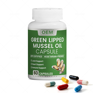 Capsule d'huile de moule verte à lèvres (Mussel) antioxydante en gélule molle, marque privée OEM/ODM, pour le soutien des articulations - Product Image 1