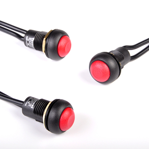 Latching Red Plastic Push <strong>Button</strong> Switch Wire Terminal 12mm Lampless IP67 Waterproof Panel Mount On Push <strong>Button</strong> Switch 3A 250VAC - Product Image 3