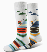 Chaussettes de ski professionnelles, styles longs et courts, épaisses, à fond en tissu éponge, en Spandex/Polyester/Coton, respirantes, adaptées à l'automne et à l'hiver, chaudes