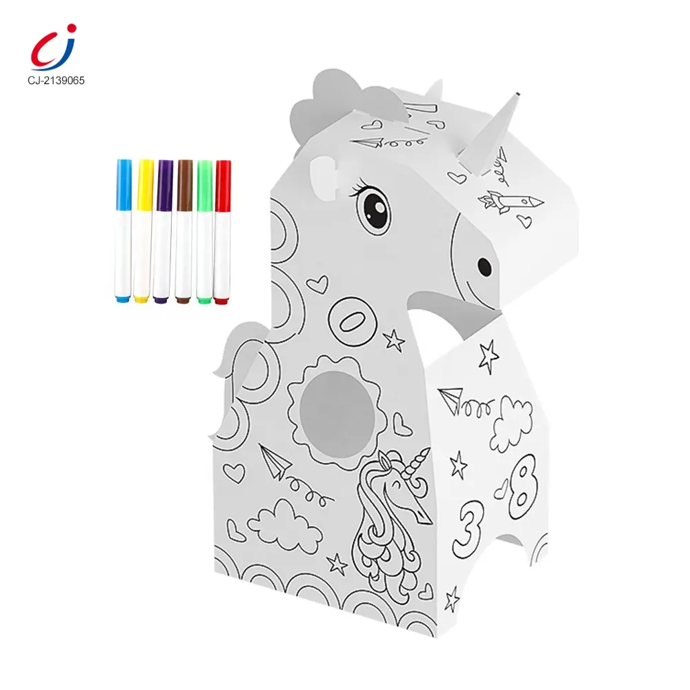 Chengji kids educational doodle play set 3d fai da te creativo modello animale pittura assemblaggio cartone disegno giocattolo