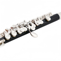 Professional Bakelite Silver-plated C Tone Piccolo Flute WoodWind Instrument Junior Split E High Grade ABS Body with Hard case