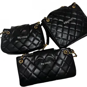 Neue große-Name-Schalter-Geschenk-vorgezogene beliebte Crossbody-Tasche mit schwarzer und goldener Kette Achselhöhe Sattel-Baguette für Damen