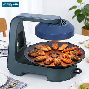 Plaque de cuisson électrique infrarouge transfrontalière la plus vendue pour barbecue domestique, machine à griller 1390W avec tube chauffant en fibre de carbone 110V - Product Image 1