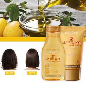 Champú y Acondicionador de Aceite de Semilla de Marula de la Marca Beaver, Kits de Viaje OEM, Agrega Brillo, Suaviza el <span class=keywords><strong>Cabello</strong></span> Natural, Champú Alisante - Product Image 1