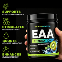 Richtek EAAs & BCAAs, Poudre de récupération intra et post-entraînement, Croissance musculaire, Récupération et performance, 10g d'EAAs et d'électrolytes