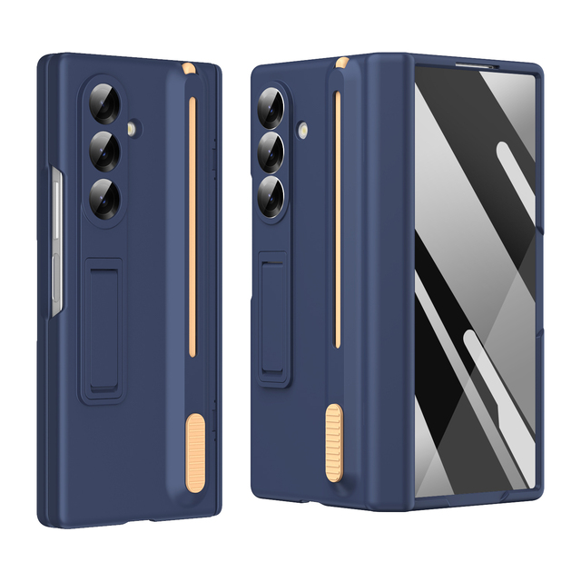 New Design TPU Shockproof Phone Case with Push Pull Retractable Pen Slot and Stylus Stand for for Z Fold 3/4/5/6/7