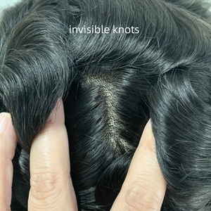 วิกผมจริงสำหรับผู้ชายวิก H303<span class=keywords><strong>บาง</strong></span>มากทำจากโพลีฐานหนัง PU ขนาด7x9 - Product Image 4