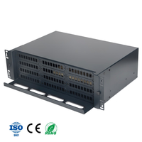 Panel Patch serat optik 96F 144F kotak Terminal optik pemandu geser Panel tempel 288 inti rak laci tarik keluar