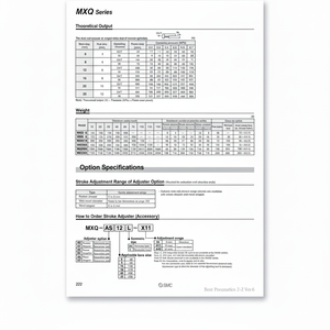 Ajusteur de course de table de glissière d'air pneumatique de SMC MXQ-CS25 les pièces pneumatiques de haute qualité - Product Image 1