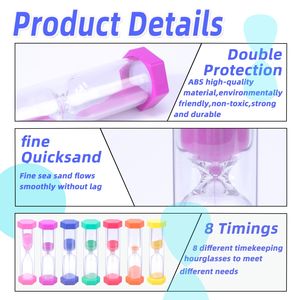 Minuteur en forme de sablier hexagonal Art Déco écologique 1/3/5/10/15 minutes pour la décoration de bureau à domicile ou comme cadeau - Product Image 6