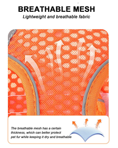 Harnais et laisse réfléchissants et respirants en nylon pour animaux de compagnie, gilet en maille douce antidérapant pour chats et petits chiens - Product Image 3