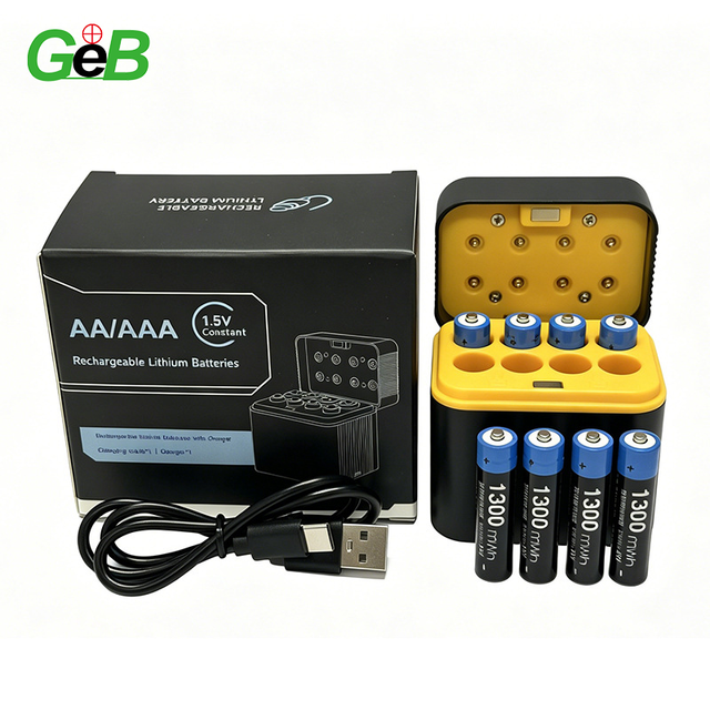 AA 1.5V Rechargeable Lithium Battery 3600mWh USB-C Charging Kit Suitable for Wireless Keyboards Mice Cameras Flashlights