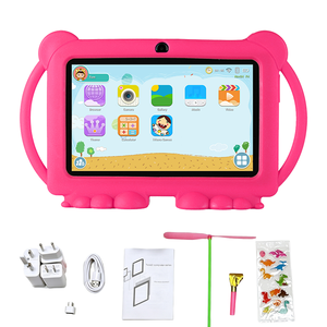 Tablette PC éducative 7 pouces pour l'apprentissage scolaire avec Google Play Android 15 4+64 Go Wi-Fi, étui de protection anti-chute, jouets pour chat - Product Image 1