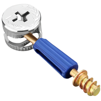 Connecteur de meubles 3-en-1 à torsion manuelle, vis de verrouillage en fer sans outil pour l'assemblage de meubles de cuisine, salle de bain, armoires et placards