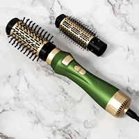2 en 1 Vente en gros Lisseur sèche-cheveux coiffant à air chaud brosse professionnelle