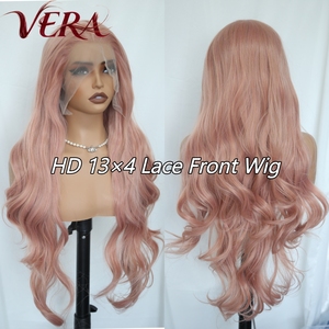 <span class=keywords><strong>Pelucas</strong></span> al por mayor <span class=keywords><strong>de</strong></span> fibra sintética Futura HD 13X4 con encaje frontal, parte libre, 350g, rosa, onda corporal, acabado mate, realistas y naturales para <span class=keywords><strong>mujer</strong></span> - Product Image 1