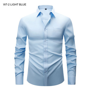 Chemise <span class=keywords><strong>blanche</strong></span> professionnelle pour homme, <span class=keywords><strong>veste</strong></span>, pull, t-shirt à manches longues, coupe slim, couleur unie avec col polo - Product Image 4