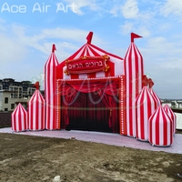 Arche gonflable personnalisée avec logo 3D pour la décoration d'entrée de fête, arche de cirque gonflable publicitaire avec LED pour les événements de cirque