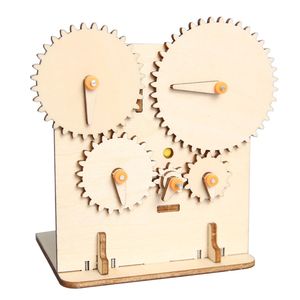 OKYN-G6510 DIY <b>Wooden</b> Gear Transmission <b>Model</b> Handmade Assemble Scientific Experiment Material <b>Kits</b> - Product Image 1