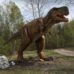 Dinosaure <span class=keywords><strong>T</strong></span>-<span class=keywords><strong>Rex</strong></span> animatronique grandeur nature en acier et silicone pour les expositions dans les parcs à thème - Product Image 4