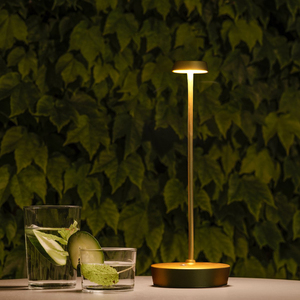 Lámparas de Mesa LED Modernas de Diseño Clásico en Dorado Arena y Negro, Inalámbricas, con Batería, Regulables, Control Táctil, para Cenas, Restaurantes, Interiores - Product Image 3