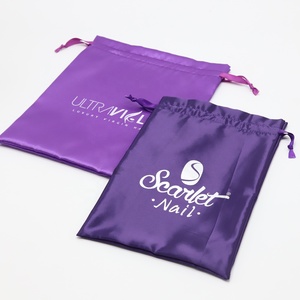 Sacs de protection en soie de luxe personnalisés pour perruques, sacs cadeaux de qualité avec cordon de serrage pour cosmétiques, bijoux, lingerie, sacs à main, pochettes en satin pour cheveux - Product Image 2