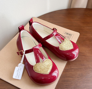 Chaussures à talons scintillantes en forme de cœur pour filles, idéales pour les mariages et les fêtes, sandales de demoiselle d'honneur pour enfants et tout-petits, vente en gros - Product Image 3