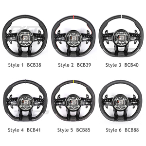Volant en cuir pleine fleur compatible avec Benz C43 GLC63 E53 CLS53 A220 S560 GLE63 W205 W206 W204 W213 W222 W207 W219 W218 <span class=keywords><strong>AMG</strong></span> W211 - Product Image 6