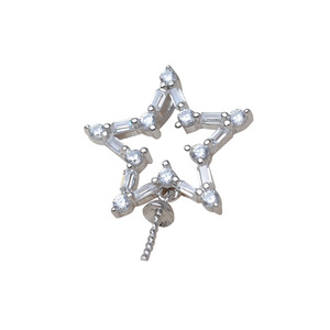 Pendentif en argent S925, 8-14 étoiles, style chinois, collier de perles DIY, base vide, produit semi-fini, perles en vrac, accessoire - Product Image 5