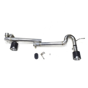 Pour <span class=keywords><strong>BMW</strong></span> <span class=keywords><strong>E36</strong></span> E46 E90 E92 E93 316 318 320 325 330 335 1990+ Embouts d'échappement, diffuseur MT, double embout de silencieux en acier inoxydable et carbone - Product Image 4