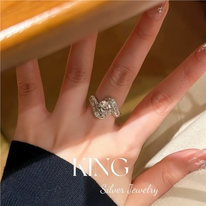 Anillo de Plata King Silver, Plata S925, Diamante Redondo, Anillo de Bodas, Joyería Fina para Mujer - Product Image 5