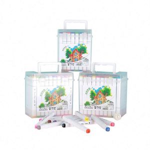 Artist Alcohol Ink Permanent Markers Custom Dual Tip Art <b>Drawing</b> Marker Pen Set - Product Image 2