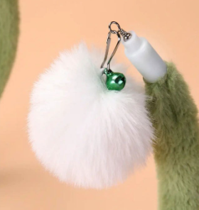 Tunnel pliable en peluche pour chat, jouet interactif avec pompon et clochette pour chats d'intérieur et chatons - Product Image 6