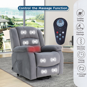 Geek sofa Elderly Medical Relax ing Fabric Power Elektrischer Lift Riser Sitz Liegestuhl mit <span class=keywords><strong>Massage</strong></span> und Wärme für Behinderte - Product Image 6