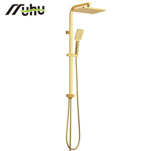 Sistema de Ducha de Pared Premium en Acero Inoxidable SS304 Dorado con Cabezal de Ducha y Manguera Flexible - Product Image 1