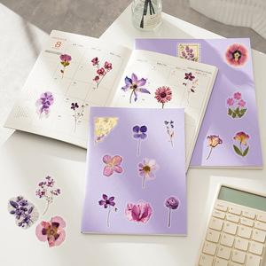 50 Pegatinas Decorativas Transparentes con Diseño Floral <span class=keywords><strong>Morado</strong></span> para Ventanas, Botellas, Decoración Estética, Pegatinas de Lavanda para Marcapáginas - Product Image 6