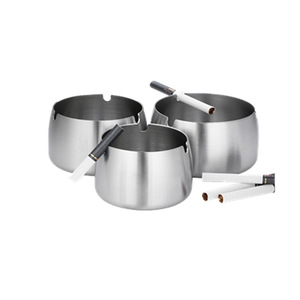 Stainless Steel <b>Ashtray</b> Round Minimalist Design Small Medium Large Size For Home Living Room Hotel Restaurant - Product Image 5