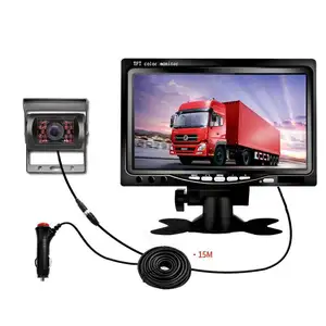 Carrello elevatore personalizzabile per autobus per camion 12-36V HD sistema di assistenza alla retromarcia per auto cablato con visione notturna impermeabile con Monitor e telecamera di retromarcia