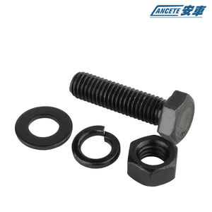 Tornillo DIN931 M6 Negro, Tuerca y <span class=keywords><strong>Perno</strong></span> <span class=keywords><strong>M10</strong></span>, Tornillos Hexagonales M14, Tuerca, Herrajes de Construcción de Plástico, Sistema de Medición Métrico - Product Image 5