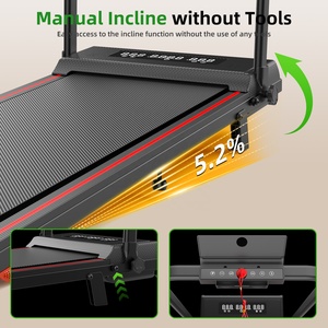 Tapis de course pliable manuel à écran LED du fabricant, inclinable, 10 km/h, gain de place, pour usage domestique - Product Image 5