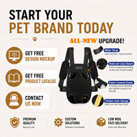 Sac à dos de transport mains libres pour animaux de compagnie, pour chat et chien, avec maille réglable et rembourrée en nylon, personnalisable, idéal pour les promenades en extérieur