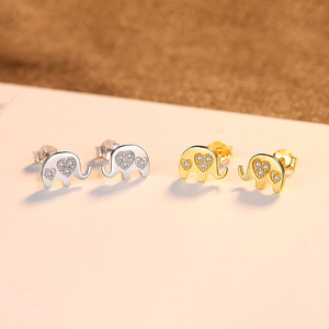 CZCITY Style Coréen Belle Éléphant Boucles <span class=keywords><strong>D</strong></span>'oreilles pour Les Femmes 925 En <span class=keywords><strong>Argent</strong></span> Sterling Boucles <span class=keywords><strong>D</strong></span>'oreilles Stud Nouvelle Mode - Product Image 4
