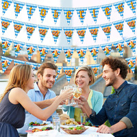 Nouveau produit transfrontalier : Guirlandes décoratives en papier pour l'Oktoberfest, drapeaux de fête de la bière, ornements de bannière pour le festival de la bière