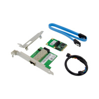 Kartu Antarmuka Jaringan Internal Kabel Gigabit Ethernet SFP Tunggal Mini PCIe WGI210AS Tersedia