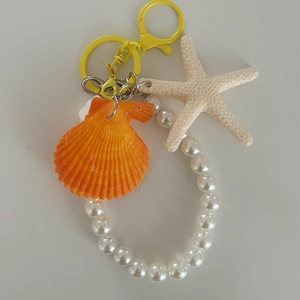 Nouvel Arrivage : Porte-clés Perle avec Fermoir Coquillage, Breloque Style Océan pour Sac et <span class=keywords><strong>Voiture</strong></span>, Mini Accessoire Souvenir Marin - Product Image 2